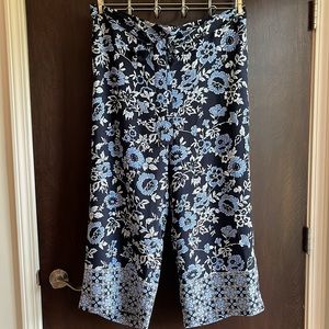 LOFT Outlet Wide Leg Crop Bohemian Pants